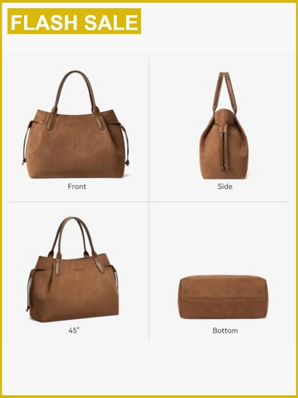 Medium Vegan Leather Satchel Bag with Removable Strap, Lightweight, Fits Laptop